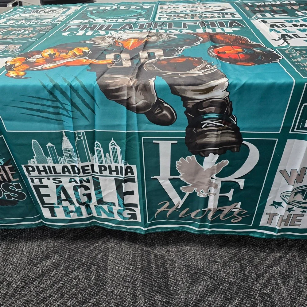 Philadelphia Eagles Fan Banner Large 71x71 Wall Flag Philly Gameday Decor